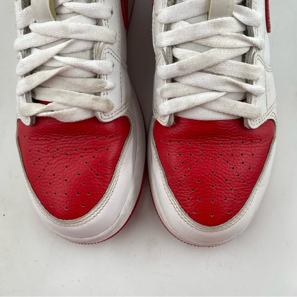 👞 Nike Air Jordan 1 Retro High OG Heritage-SZ 6.5-Red White 575441-161 Sneakers